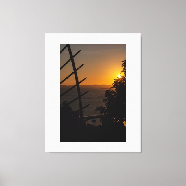 Geometric Sunset Leinwanddruck (Vorderseite)