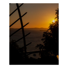 Geometric Sunset Poster