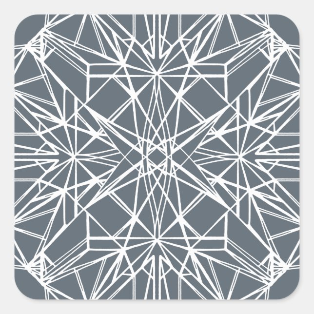 Geometric Symmetry Quadratischer Aufkleber (Vorderseite)