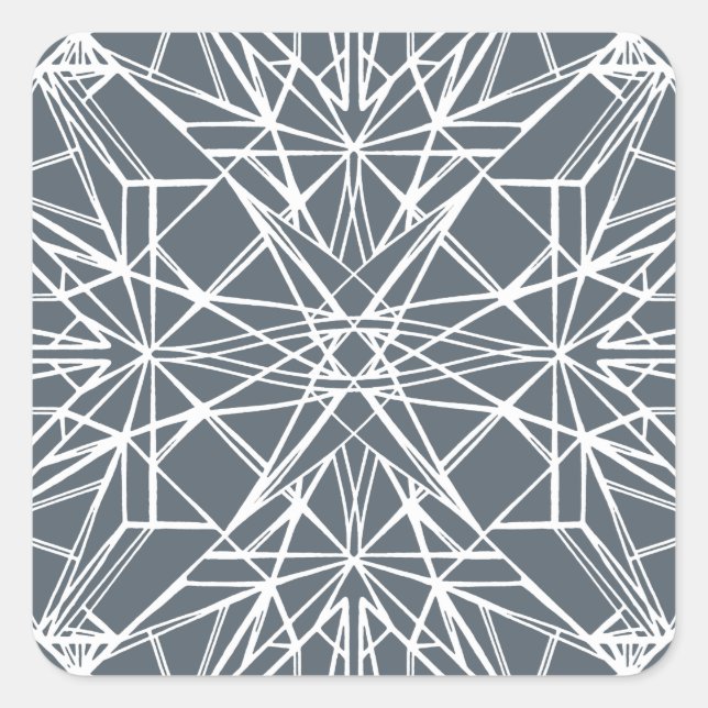 Geometric Symmetry Quadratischer Aufkleber (Vorderseite)