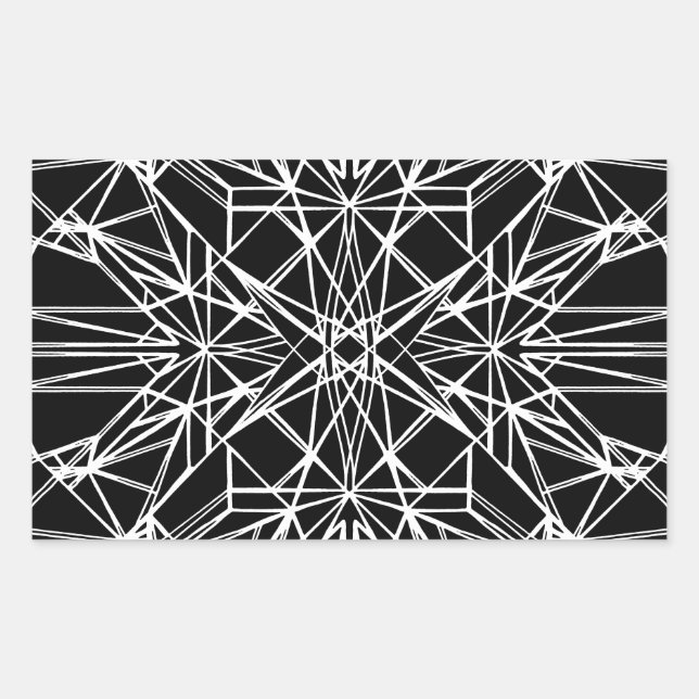 Geometric Symmetry Rechteckiger Aufkleber (Vorderseite)