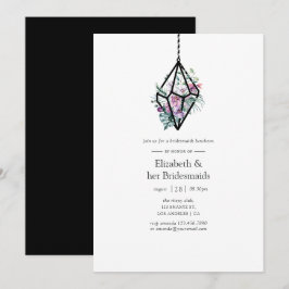 Geometric Terrarium Floral Bridesmaids Luncheon Einladung