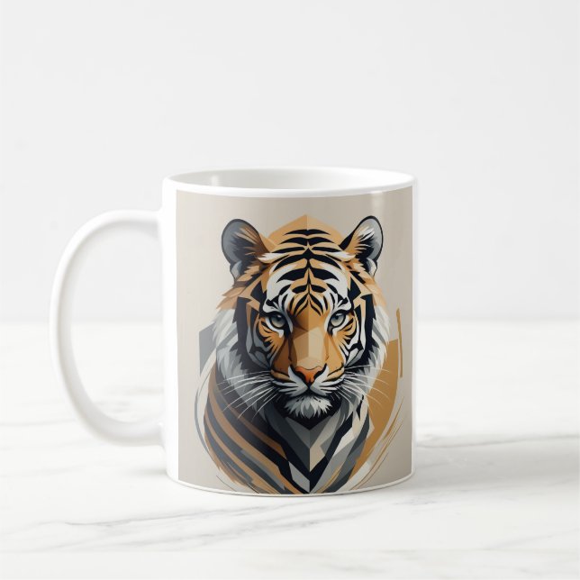 Geometric Tiger Kaffeetasse (Links)
