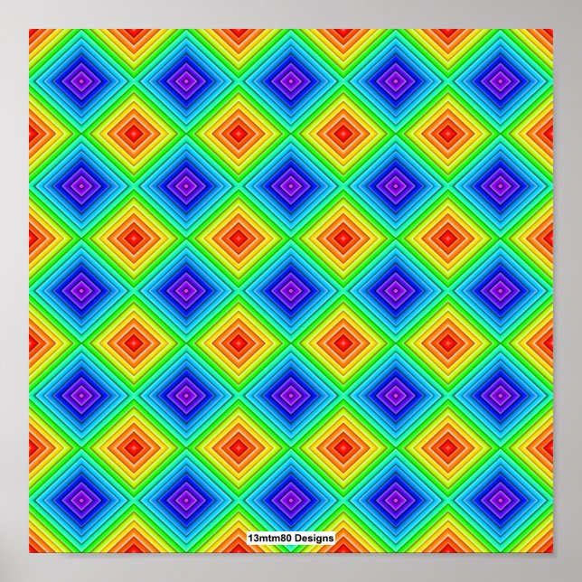 Geometric Topography (pattern) - Poster Print (Vorne)