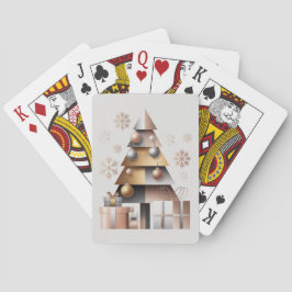 Geometric Triangles Christmas Tree Playing Cards Spielkarten