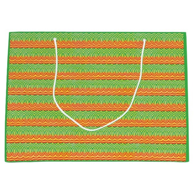 Geometric Tribal Retro Mid-Century Modern Pattern Große Geschenktüte (Vorderseite)