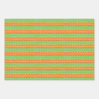 Geometric Tribal Retro Mid-Century Pattern Geschenkpapier Set