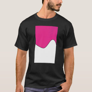 Geometric Two Tone Wave Muster Deep Ceric und Wh T-Shirt