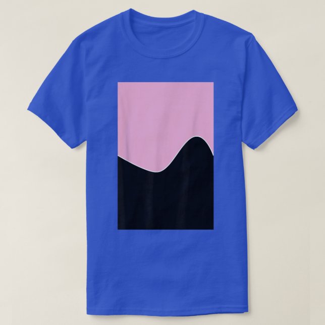 GEOMETRIC TWO TONE WAVE PATTERN COTTON CANDY PINK  T-Shirt (Design vorne)