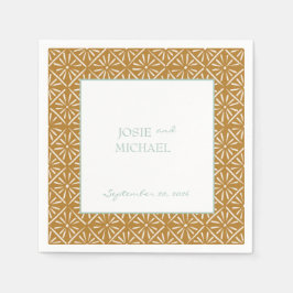 Geometric Wedding Paper Napkin Serviette