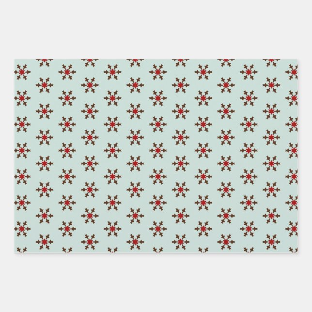 Geometric Winter Holiday Gift Wrapping Sheets Geschenkpapier Set (Vorderseite)