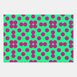 Geometric Wrapping Paper Flat Sheet Set of 3 Geschenkpapier Set