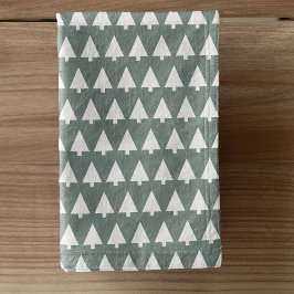 Geometric Xmas Tree Pattern Minimum Sage Green | Handtuch
