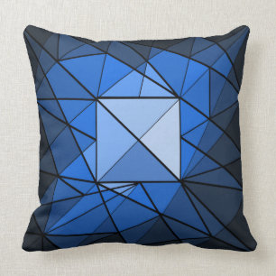 Geometrics quadratisches Edelstein-Entwurfs-Kissen Kissen