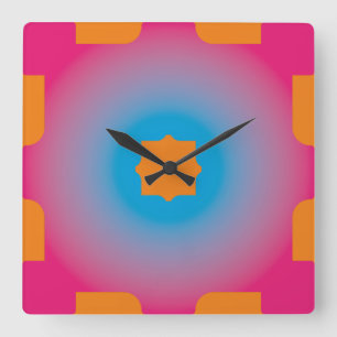 GEOMETRICS SCHLIESSEN 24 VON MASANSER PIXELAT QUADRATISCHE WANDUHR