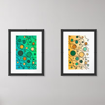 Géométrie Abstraite - Ligne vive & Cercle Art Duo