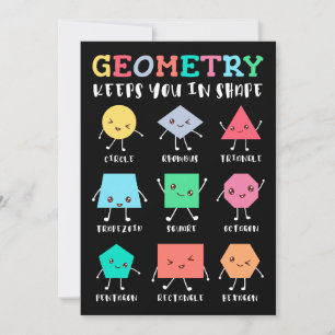 Geometrie Behalte Ihnen in Form - Spaß für Schulma Einladung