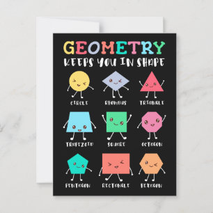 Geometrie Behalte Ihnen in Form - Spaß für Schulma Postkarte