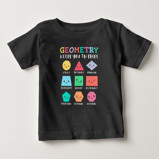 Geometrie behalte Sie in Form, geometrischen Forme Baby T-shirt (Vorderseite)