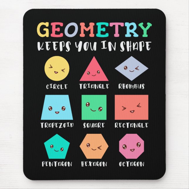 Geometrie behalte Sie in Form, geometrischen Forme Mousepad (Vorne)