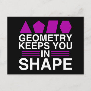 Geometrie Behalte Sie in Form Mathe Pun Joke Postkarte