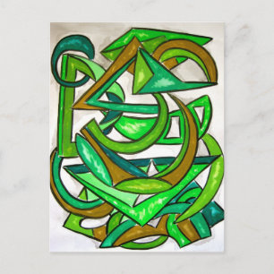 Géométrie - Carte postale Art Abstrait