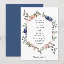Geometrie der Blüte und des Navy-Floral | Hochzeit