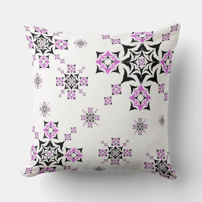 Geometrie der Sternexplosion Floral" Kissen (Vorderseite)
