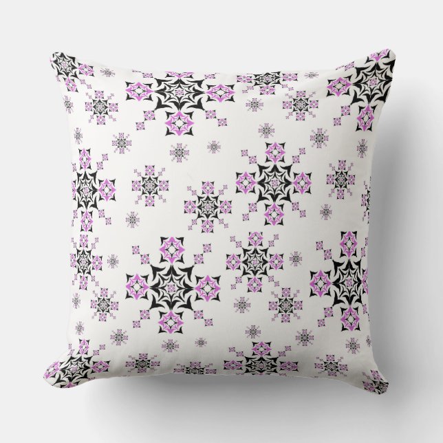 "Geometrie der Sternexplosion Floral" Kissen (Vorderseite)