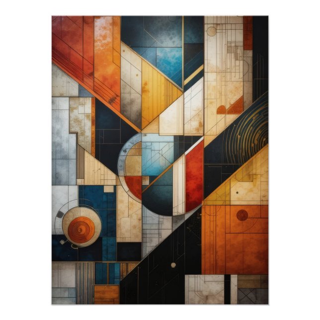 Geometrie des Abstrakten Posters Poster (Vorderseite)