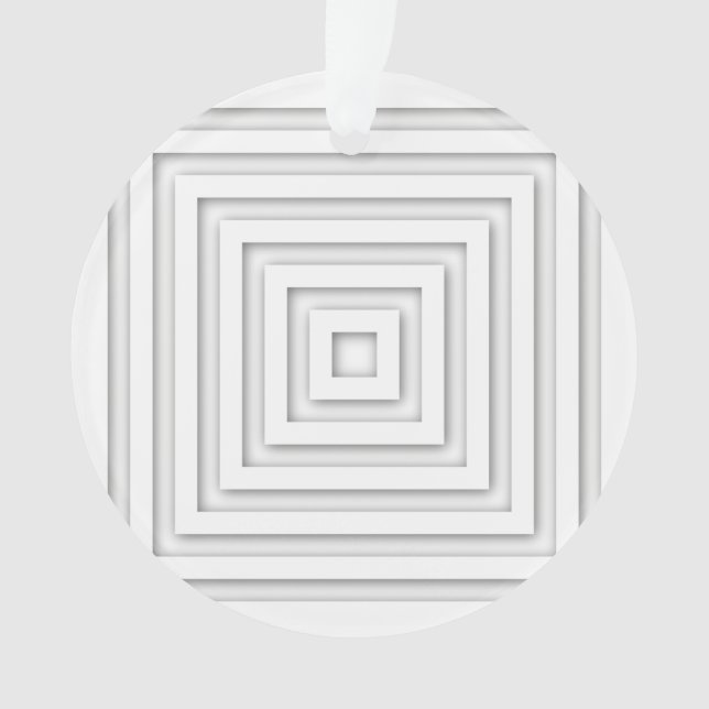 Geometrie des weißen Quadrats Ornament (Vorderseite)