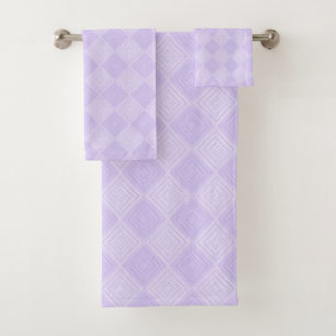 Geometrie Diamond Lila und Lilac Badhandtuch Set