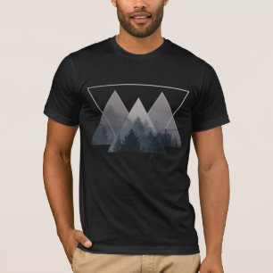 Geometrie Dreiecke Misty Forest T-Shirt