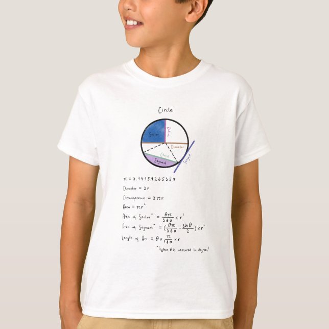 Geometrie einer Circle Math Geometry Educational T-Shirt (Vorderseite)