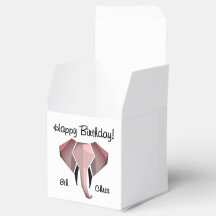 Geometrie Elephant Head Birthday Age and Name