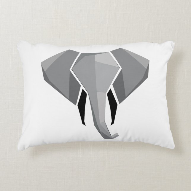 Geometrie Elephant Head Dekokissen (Vorderseite)