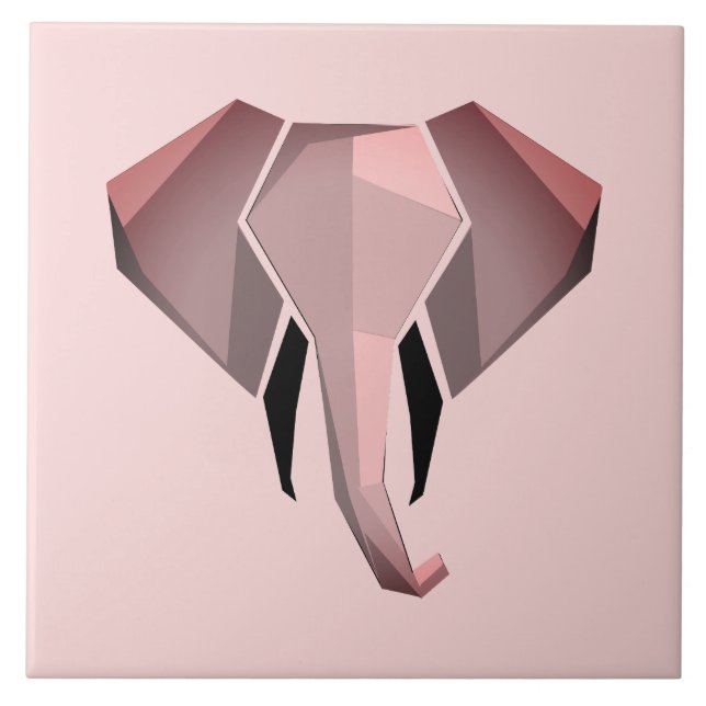 Geometrie Elephant Head Fliese (Vorderseite)