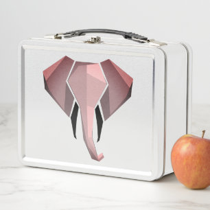 Geometrie Elephant Head Metall Brotdose