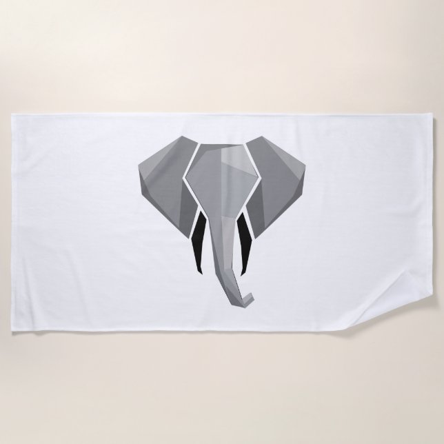 Geometrie Elephant Head Strandtuch (Vorderseite)