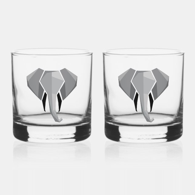 Geometrie Elephant Head Whiskyglas (Vorderseite)