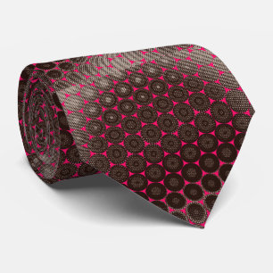 Géométrie en gras : Cravate en soie Fuchsia Eclips