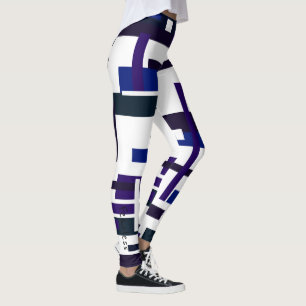 Géométrie funky Art Abstrait Leggings sans peur