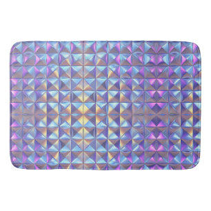 Geometrie für Gold, Blau und Lila Irideszierung 2 Badematte
