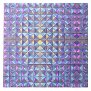 Geometrie für Gold, Blau und Lila Irideszierung 2 Fliese