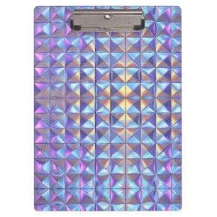Geometrie für Gold, Blau und Lila Irideszierung 2 Klemmbrett
