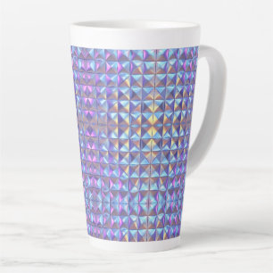 Geometrie für Gold, Blau und Lila Irideszierung 2 Milchtasse