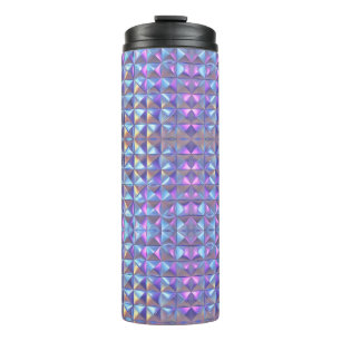 Geometrie für Gold, Blau und Lila Irideszierung 2 Thermosbecher