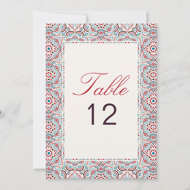 Geometrie Glitter Metall Luxus Hochzeit Tischnumme Einladung (Vorderseite)