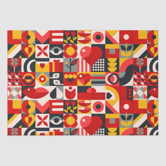 Geometrie in Farbe Seidenpapier (Vorderseite)