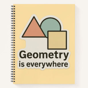 Geometrie ist überall Aufkleber - farbige Formen Notizbuch